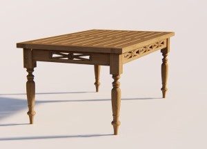 Batavia Teakhouten Salontafel – 100×50 cm – Klassiek Tuinmeubel