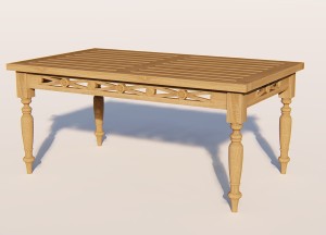 Batavia Teakhouten Salontafel – 100×50 cm – Klassiek Tuinmeubel