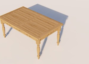 Batavia Teakhouten Salontafel – 100×50 cm – Klassiek Tuinmeubel