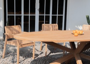 Teakea Ovale Teakhouten Tuintafel 260x110 – Luxe &amp; Duurzaam Buiten Eten