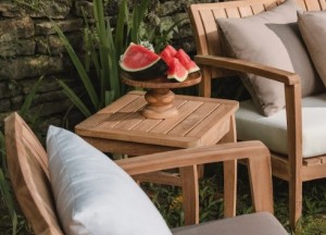 Kalina Teakhouten Loungestoel – Naturel – Duurzaam &amp; Comfortabel