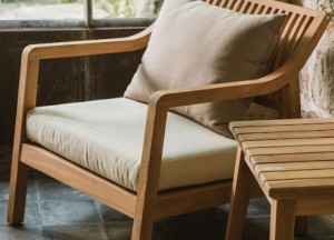 Kalina Teakhouten Loungestoel – Naturel – Duurzaam &amp; Comfortabel
