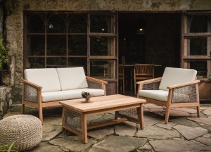 Teak Tuinset Nadia – Fauteuil, 2-Zits Bank &amp; Salontafel