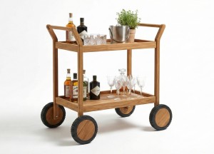 Teakea Nomad™ Outdoor Trolley | Slim FSC® Teak Design - Teakea