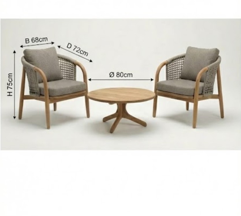 Cocoon Teak Tuinset | Rope Greige &amp; Organisch Design | Trend 2026