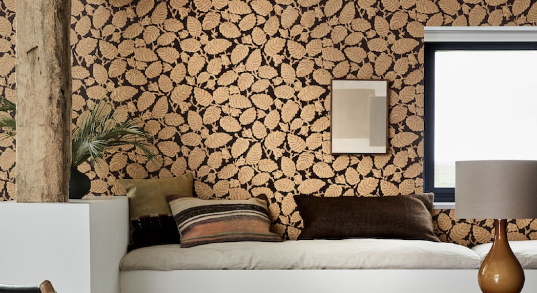 Originele patronen uit historische panden op de muur. Little Greene behangcollectie