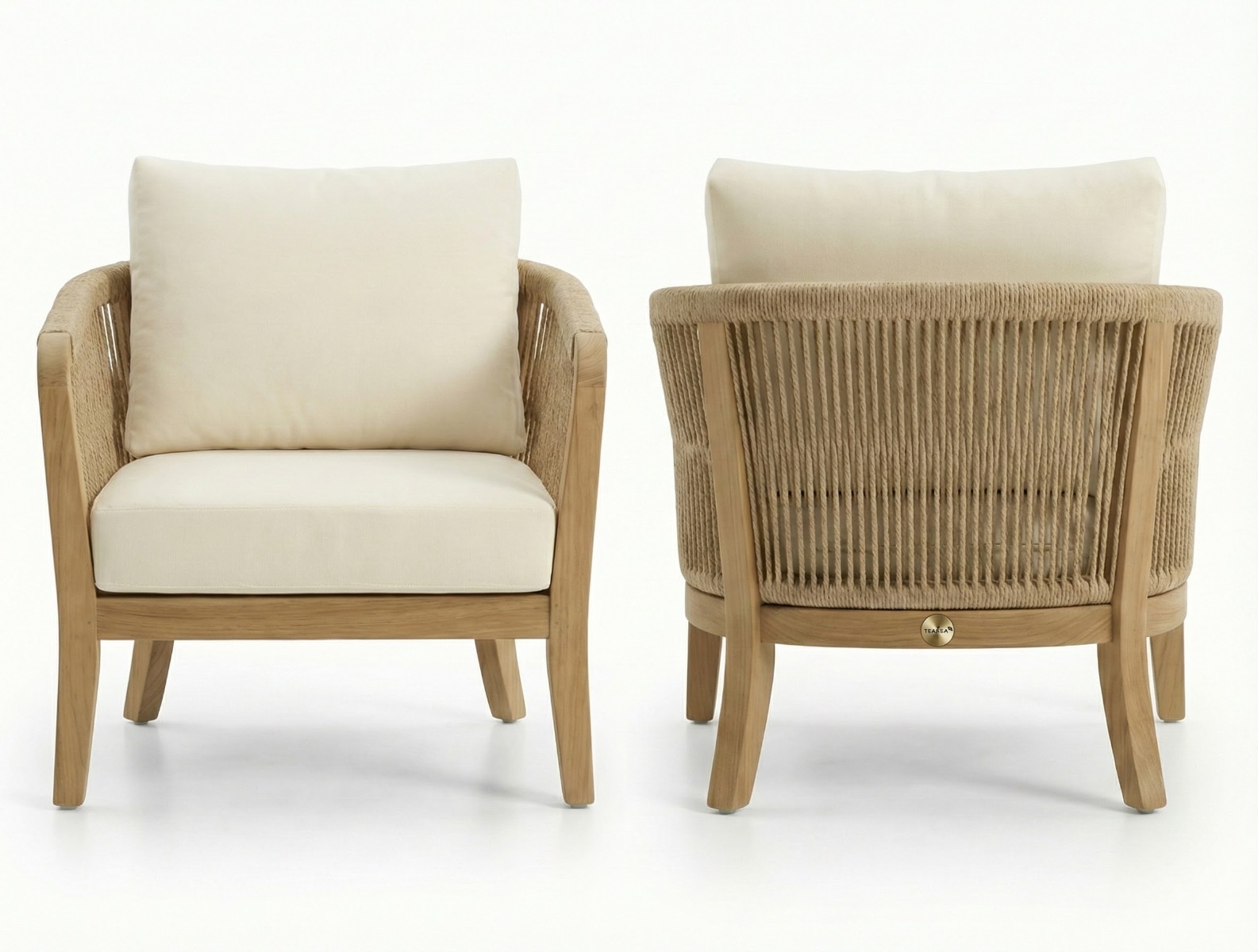 Teakea Nusa Lounge Tuinstoel | FSC Teak &amp; Luxe Olefin Comfort
