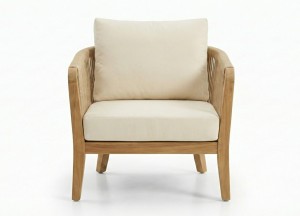 Teakea Nusa Lounge Tuinstoel | FSC Teak &amp; Luxe Olefin Comfort