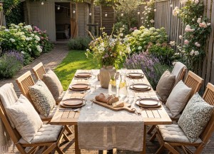 Teakea Summer Tuinset – Uitschuifbare Tafel &amp;amp; 6 Klapstoelen – FSC® Teakhout - Teakea