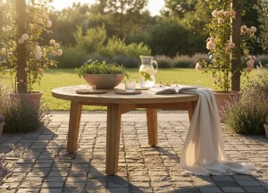 Ronde Teak Tuin Salontafel Ø 70 cm | Massief FSC Teakhout - Teakea