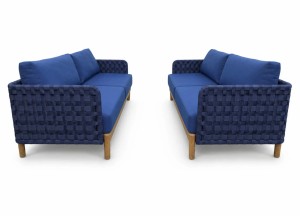 Loungebank Peize — Navy 3-Zits Acacia