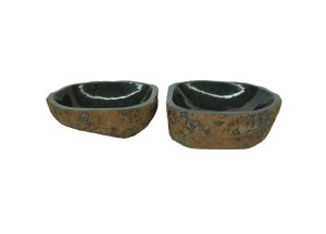 Natuurstenen Waskommen Set van 2 | DEVI-711 - Modern Minimalisme - 39x33x15 cm - 