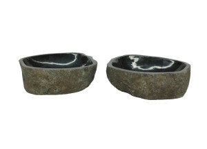 Natuurstenen Waskommen Set van 2 | DEVI-712 - Tijdloze Elegance - 45x34x15 cm - 