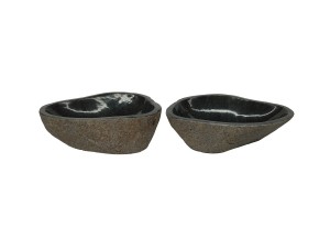 Natuurstenen Waskommen Set van 2 | DEVI-715 | 44x29x13 - 
