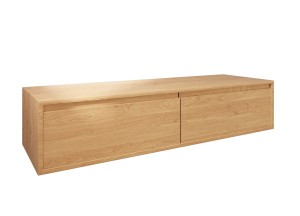 Freya | Massief Eikenhouten Badmeubel | Zwevend | Meerdere maten-160x45-geen - 