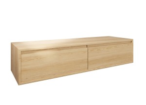 Freya | Massief Eikenhouten Badmeubel | Zwevend | Meerdere maten-160x45-pure - 