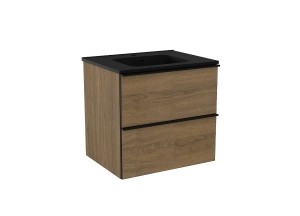 Wastafel hardsteen | Onderkast 2 laden symmetrisch | 60x46x52 - 
