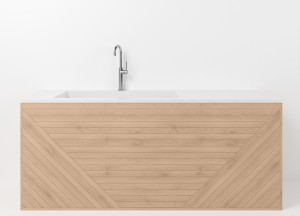 Shapes | Eiken Badmeubel met Ink Faktor Wastafel | Stijlvol Design - 