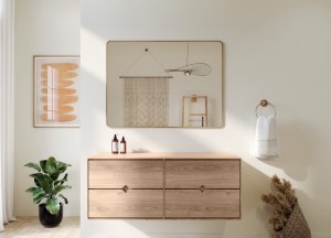 Eikenhouten Badmeubel Diamant - Uniek Design en Maatwerk Opties - 