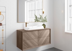 Oaked | Zwevend Massief Eikenhouten Badmeubel - Diverse Maten en Kleuren - 