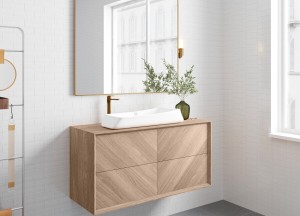 Oaked | Zwevend Massief Eikenhouten Badmeubel - Diverse Maten en Kleuren - 