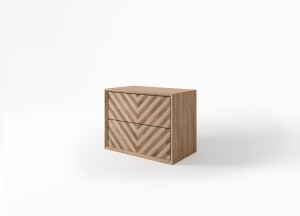 Badmeubel Roberto | Massief Eiken | Tijdloos Design & Op Maat Gemaakt met V-Graad Motief - Maatwerk door Teakea - 