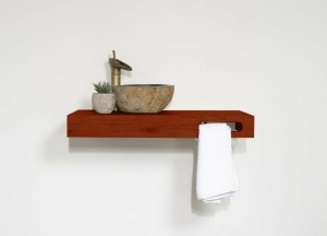 Wastafel Athene Messing | Stijlvol Design met Handdoekuitsparing | Complete Set - Teakea badmeubelen