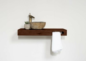 Wastafel Athene Messing | Stijlvol Design met Handdoekuitsparing | Complete Set - Teakea badmeubelen