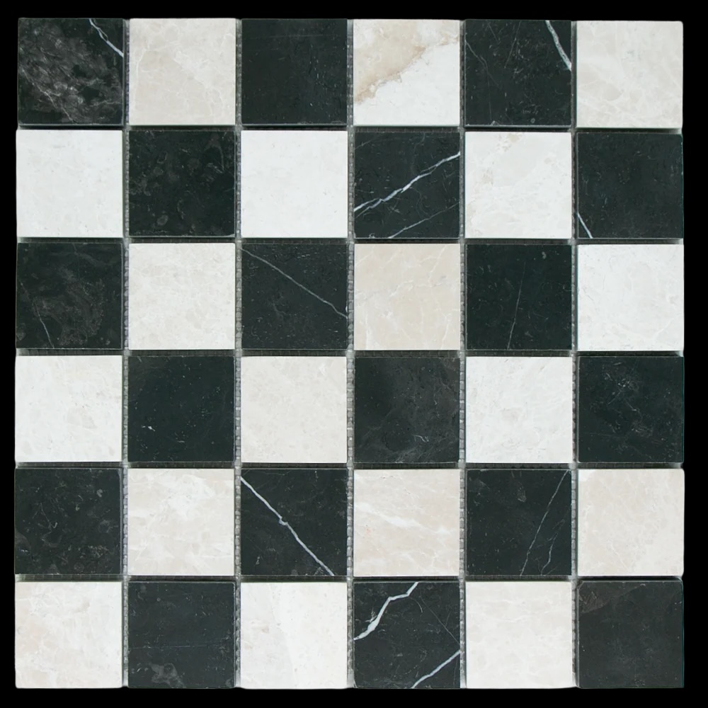Mosaic Square Bottocino Toros Black | Designtegels