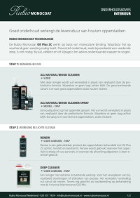 Rubio Monocoat Instruction leaflet Interior Maintenance - 