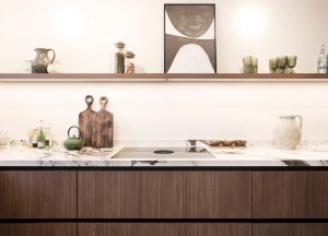 Keuken op maat met marmerlook blad | Kitchenstudio