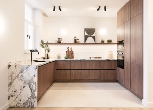 Keuken op maat met marmerlook blad | Kitchenstudio