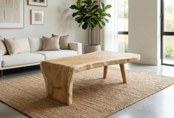 Van boomstam tot designmeubel: de Suar waterval tafels
