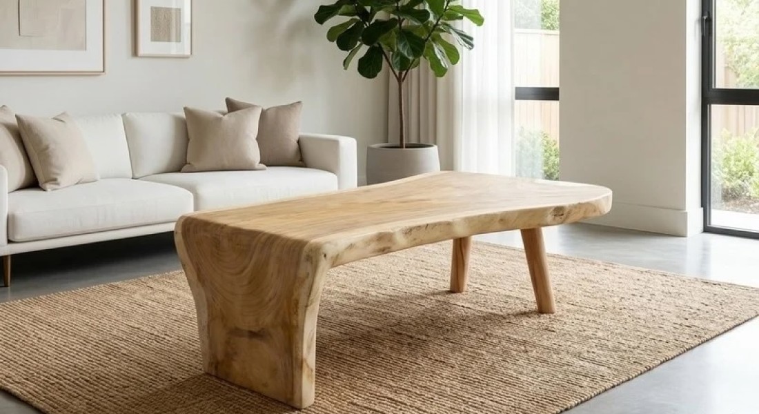 Van boomstam tot designmeubel: de Suar waterval tafels