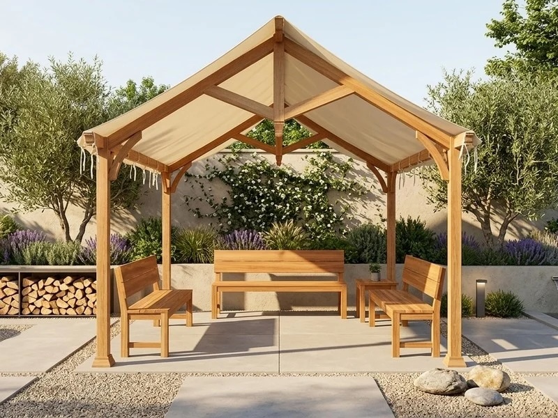 Luxe Teakhouten Partytent 300 x 500 cm