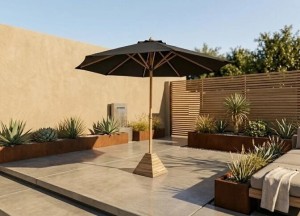 Teakhouten parasol - Puurteak tuinmeubelen