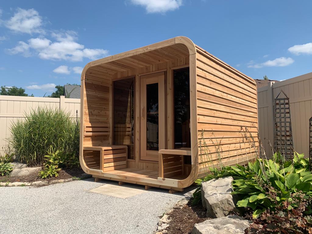 Buitensauna met veranda | Red Cedar
