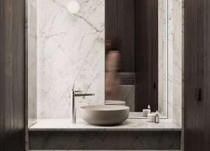 Wastafels met kleur en structuur voor de moderne badkamer