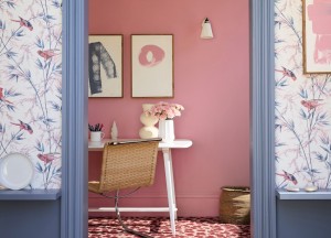 Steun Pink Ribbon met behang en verf van Little Greene