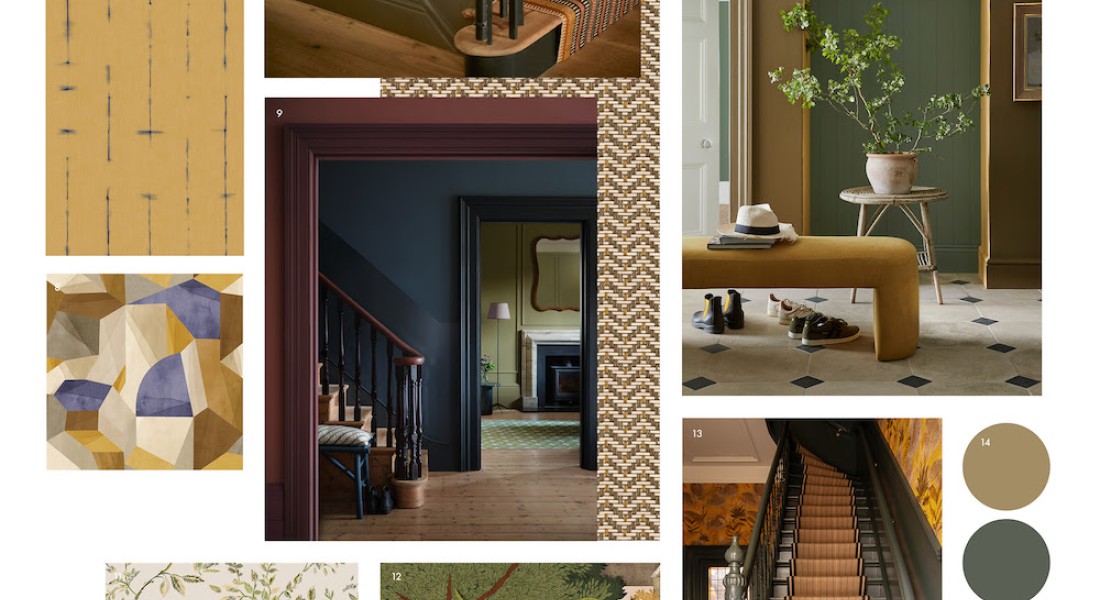 Van saaie entree naar sfeervolle hal met kleur, behang en accessoires