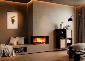 Moderne energiezuinige houthaard | M-design - M-Design