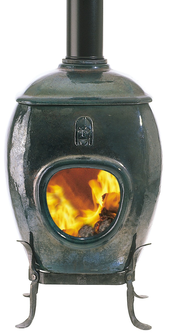 African Flame Green Raku