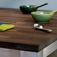 Dekker werkblad massief edelhout