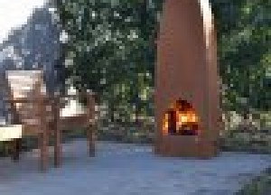 Cortenstalen buitenhaard Zeno Colonna