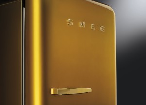 Smeg koelkast FAB28 Swarovski Gold