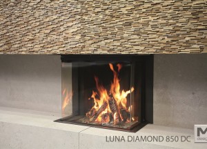 M-design liftdeurhaard Diamond Dubbele Hoek