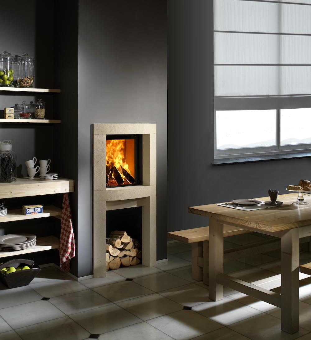 Kalfire W45/48F gesloten houthaard -  frontmodel