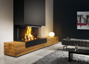 Kalfire W90/47S gesloten houthaard - 3-zijdig model