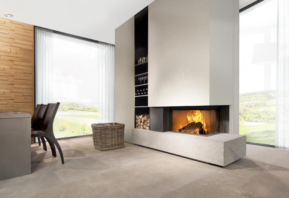 Kalfire W65/38C gesloten houthaard - hoekmodel