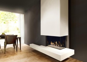 Kalfire G65/44C gesloten gashaard - hoekmodel - Kalfire Fireplaces